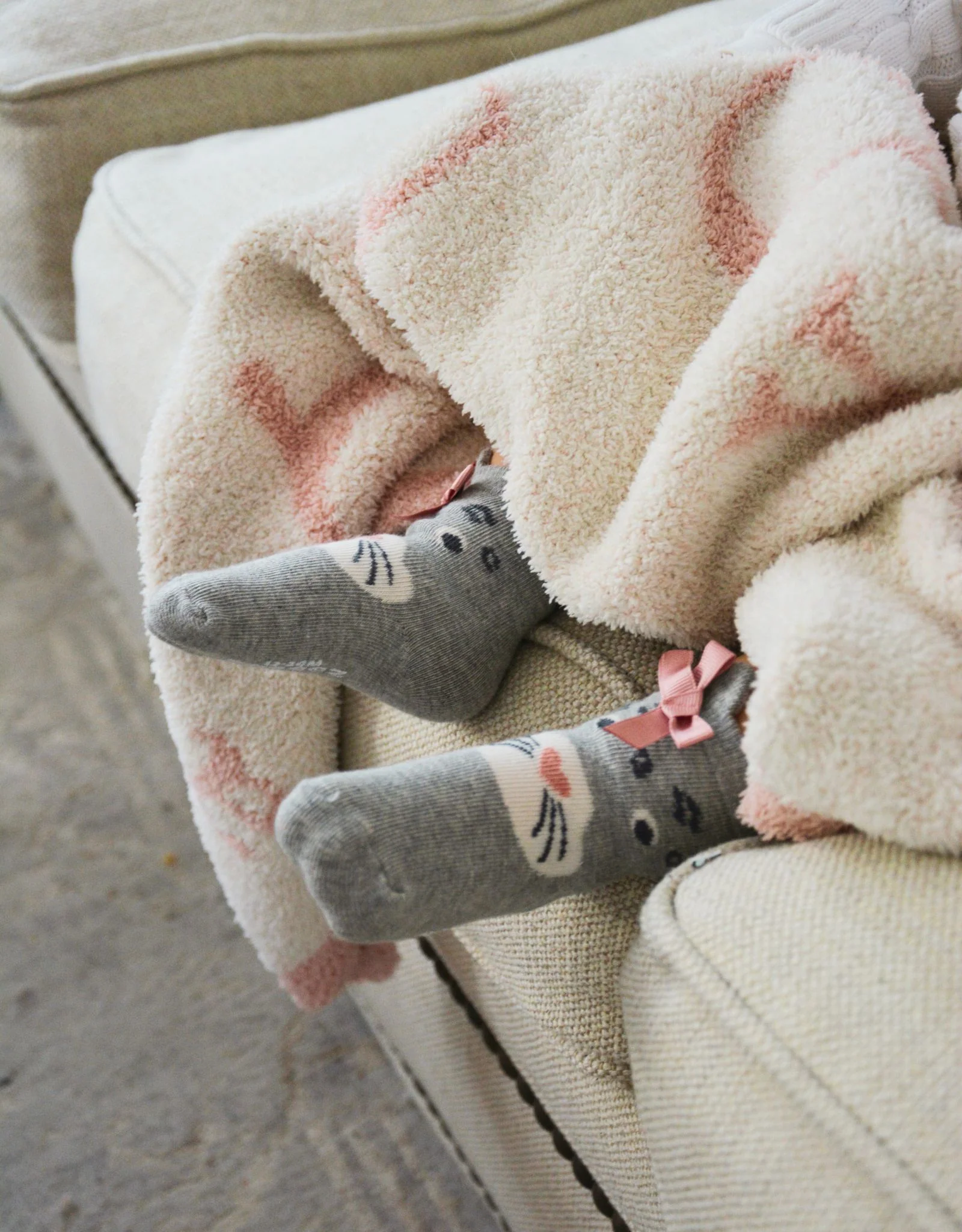 Cats Rule 3-Pack Baby Socks Pink - Image 2