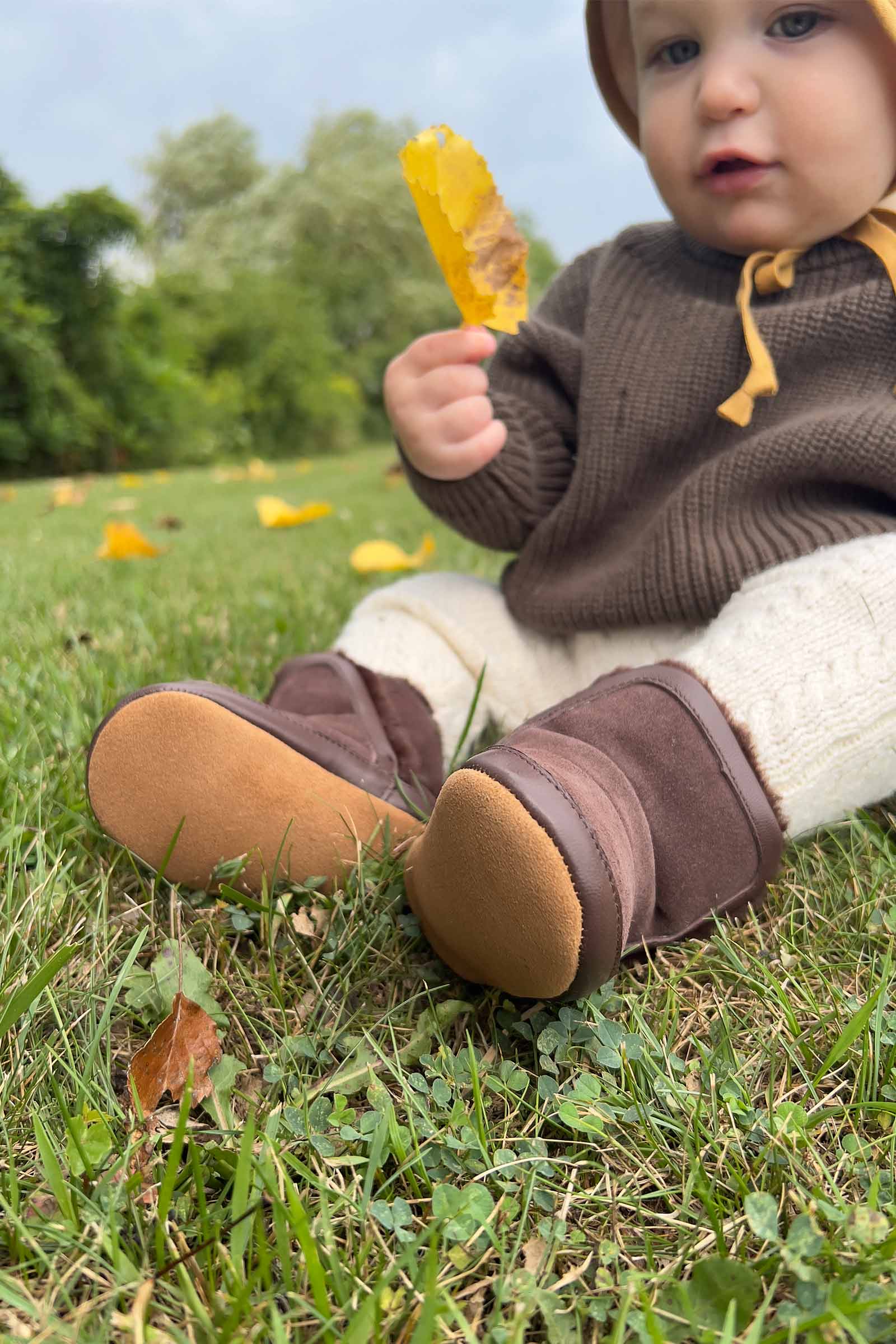Cozy Cuff Soft Sole Boots Brown - Image 3