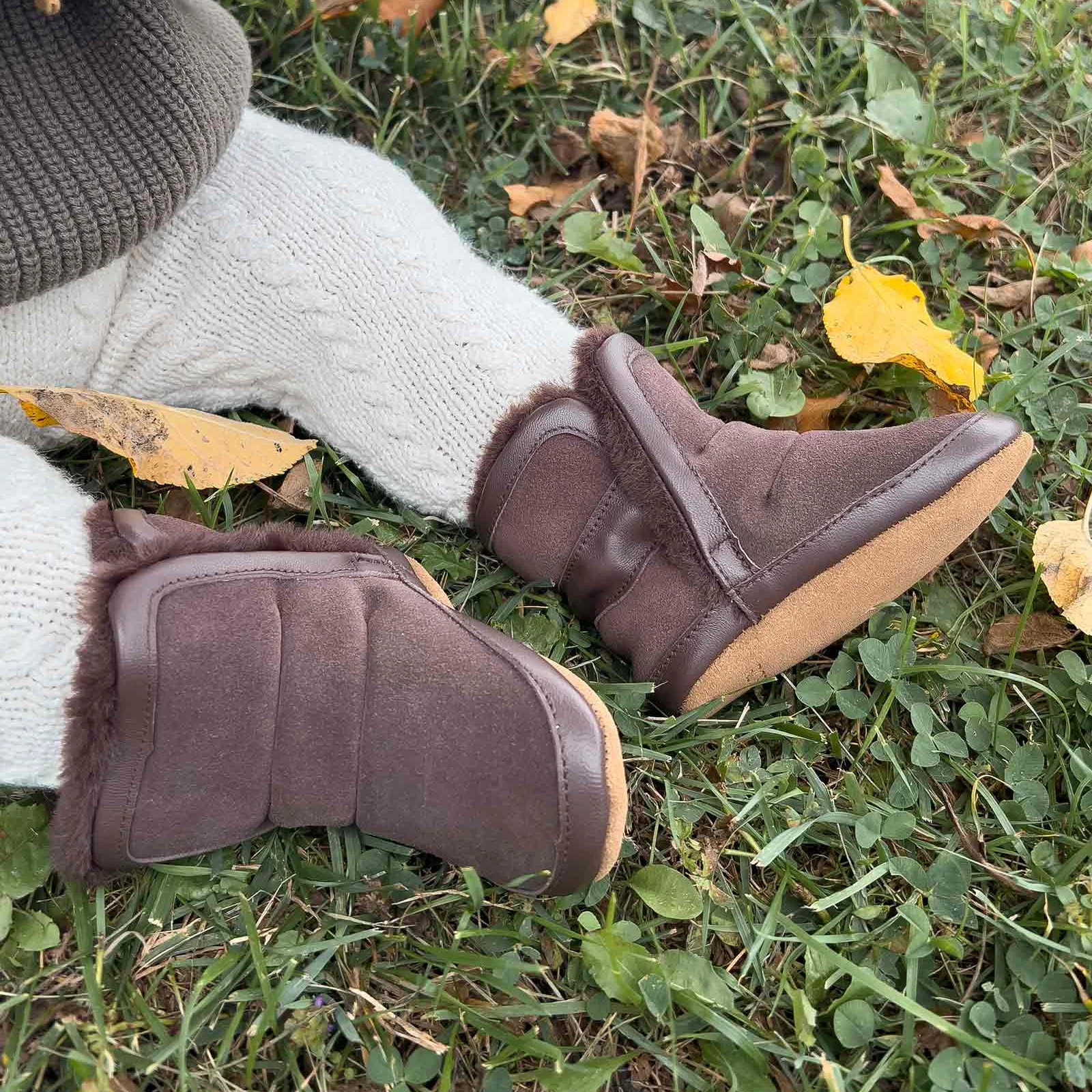 Cozy Cuff Soft Sole Boots Brown - Image 9