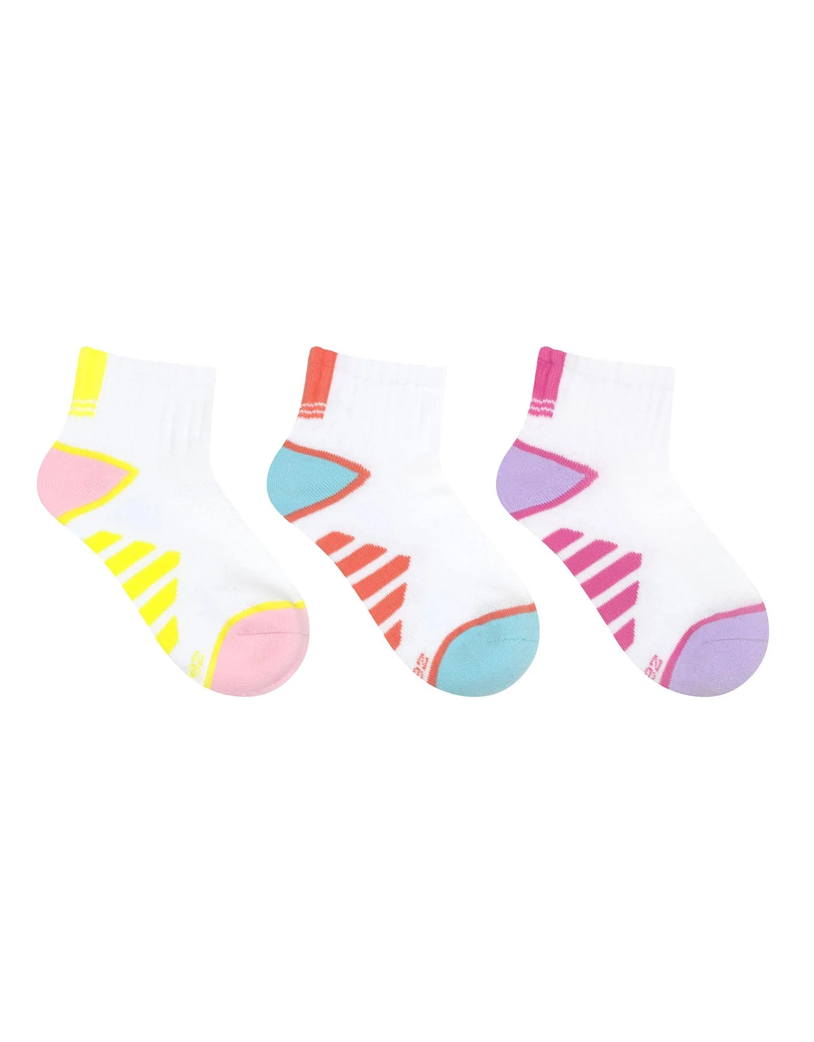 Sue Athletic 3-Pack Quarter Socks for Toddlers and Kids
